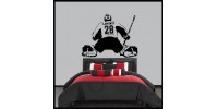 Sticker mural - Dos de gardien de but hockey à personnaliser